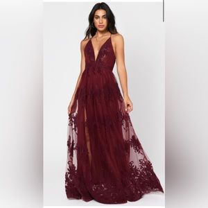 Vici Collection Antonia Maxi Dress in Wine